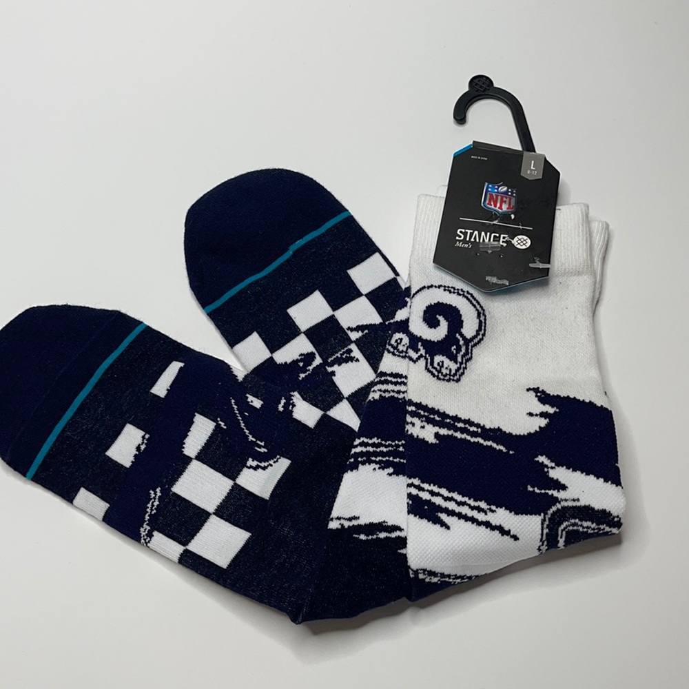 Stance NFL LA Rams Football Wave Racer Socks Large 9-12